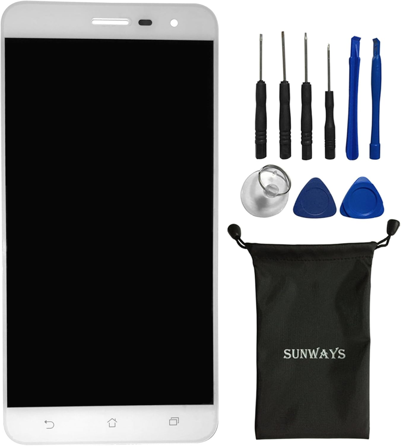 Amazon Com Sunways Display Touch Digitizer Screen For Asus Zenfone 3 Ze552kl 5 5 White