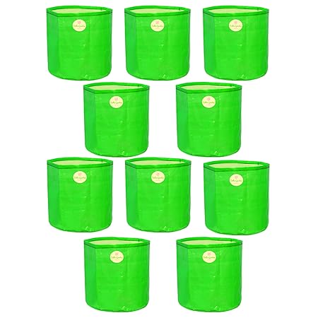 Delta Garden - GROW BAGS 250 GSM 12x12 inch (30x30cm) with drain holes for Terrace gardening - Strong & Durable 