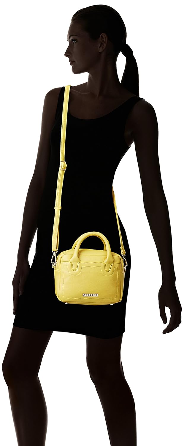 caprese kiara women's satchel (yellow)