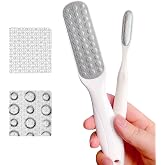 HANMU Dual-Sided Foot File &amp; Toe Callus Remover Set - Durable Foot Scrubber | Smooths hands, feet, toes &amp; cracked heels. Removes rough dead skin. Wet or dry use. Salon at home hygienic pedicure tool