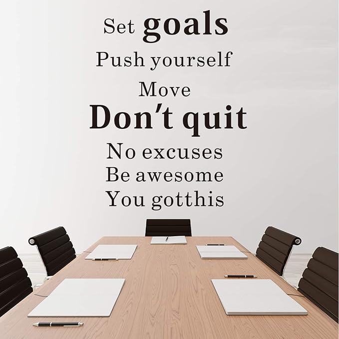 Amazon.com: VODOE Quote Wall Decals, Office Wall Decals, Gym