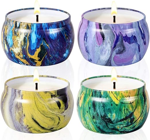 Amazon Com Scented Candles 4 4oz Natural Soy Wax Lemon Jasmine