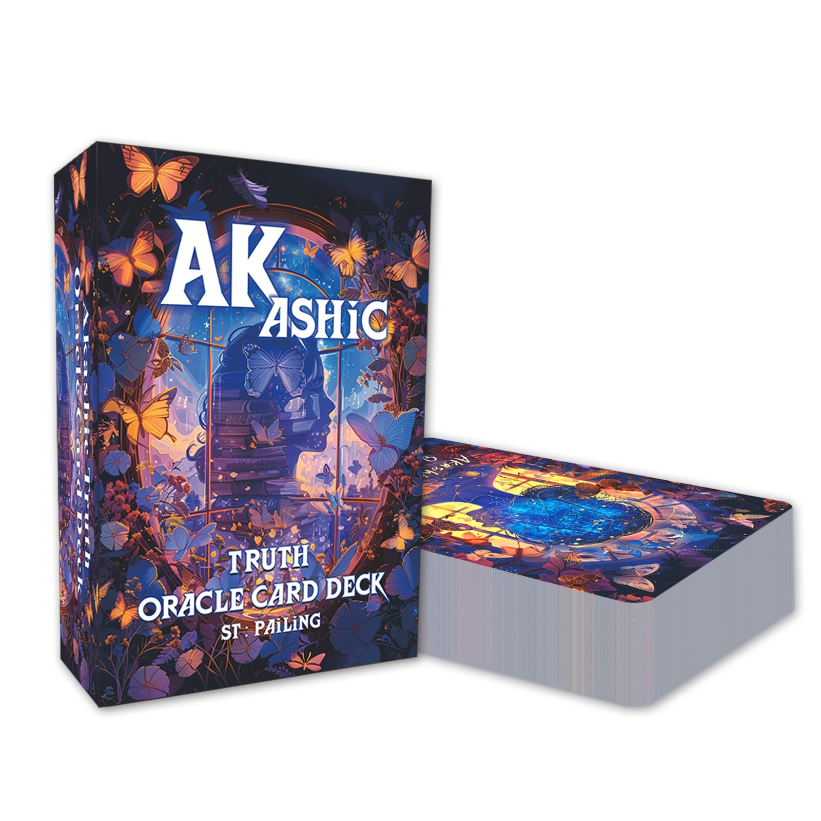 Akashic Oracle Cards, 75 Energy Healing Oracle Cards for Beginners, Advanced Readers, Reveal Soul Purpose, Clear Karmic Blocks, Spiritual Guidance Tarot Alternative
