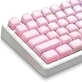 GMKWTL XVX Translucent Pink Double Shot PBT SA Profile Mechanical Keyboard Keycaps, 142 Keys, Compatible with Gateron, Kailh, Cherry, Otemu Switches