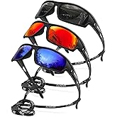AWGSEE 3PACK Polarized Sports Sunglasses for Men Driving Golf Fishing Running Sun Glasses UV400 Protection