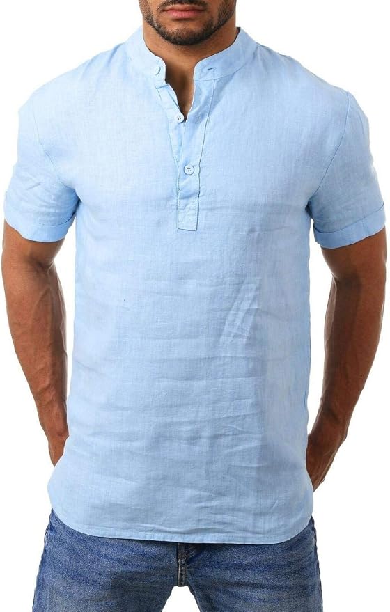 Camiseta Básica De Algodón Para Hombre - Corte Holgado, Bolsillo Delantero, Manga Corta - Suave Y Cómoda