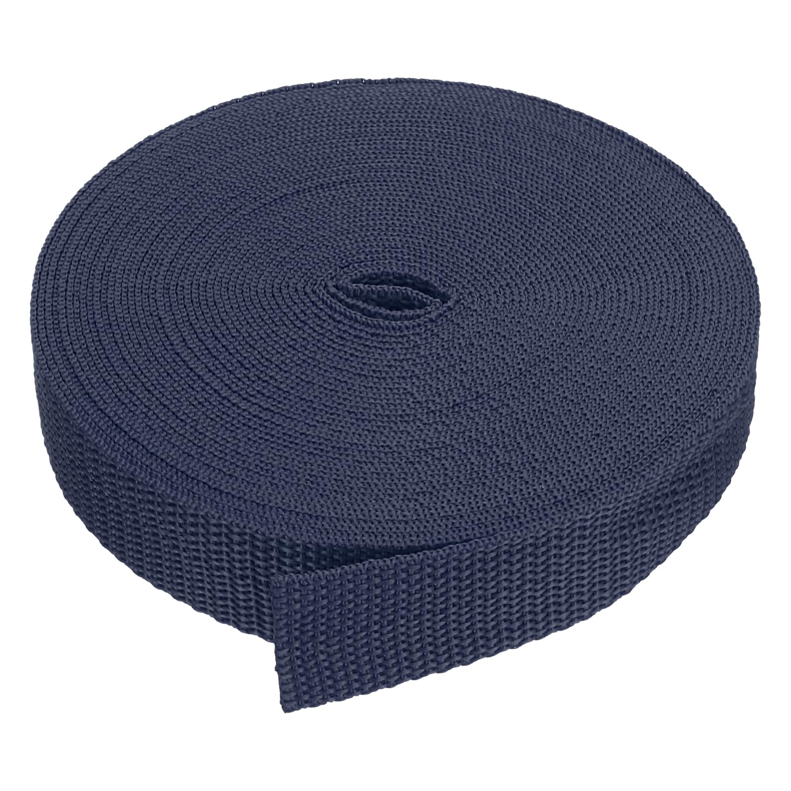 PATIKIL 9 Meters Webbing, 25mm Polypropylene Webbing Strap Heavy Webbing Roll Chair Straps for Indoor Outdoor Climbing DIY Crafting, Navy Blue