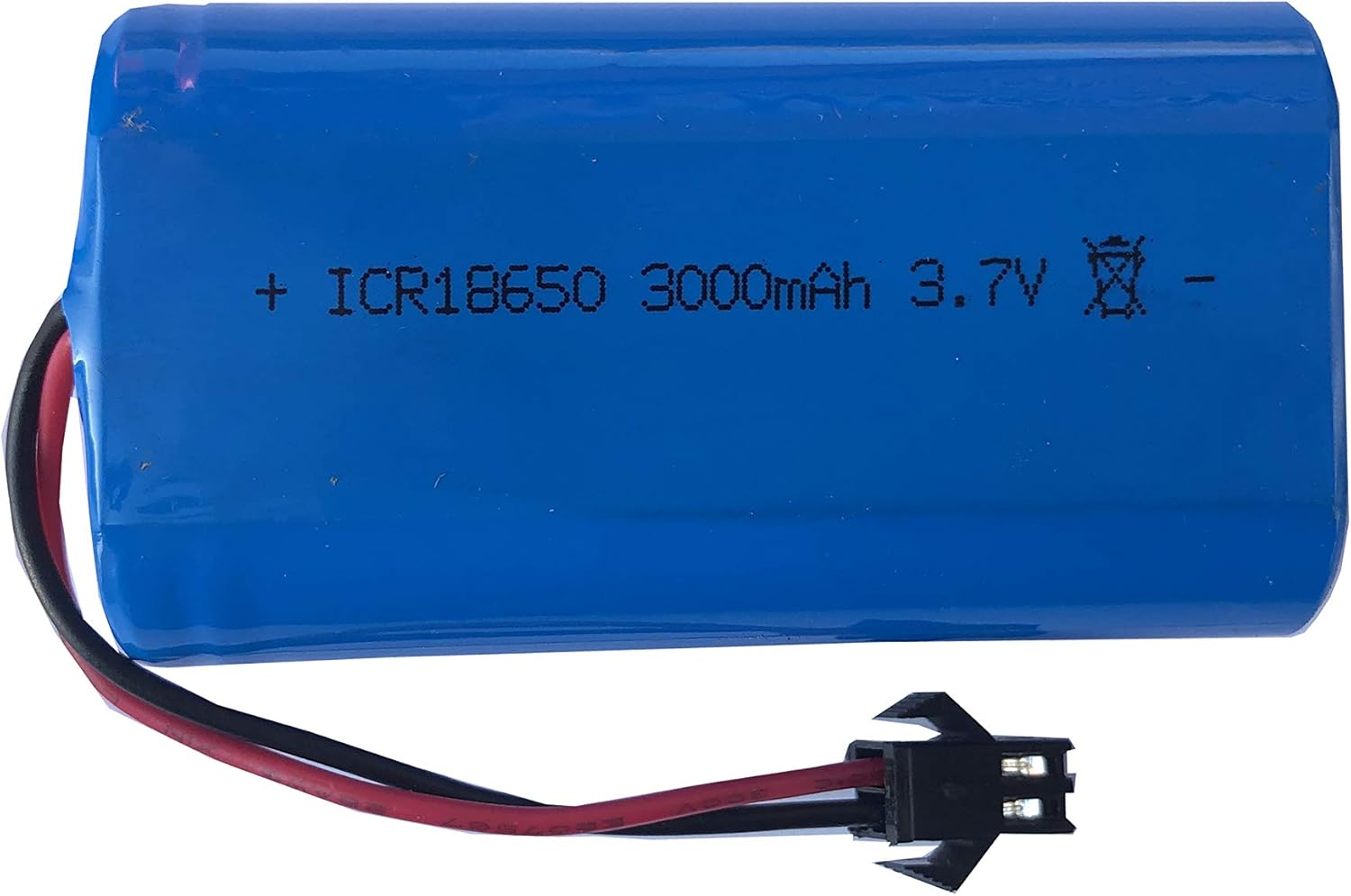 3.7V 3000mAh ICR18650 Rechargeable Battery Pack with SM 2P