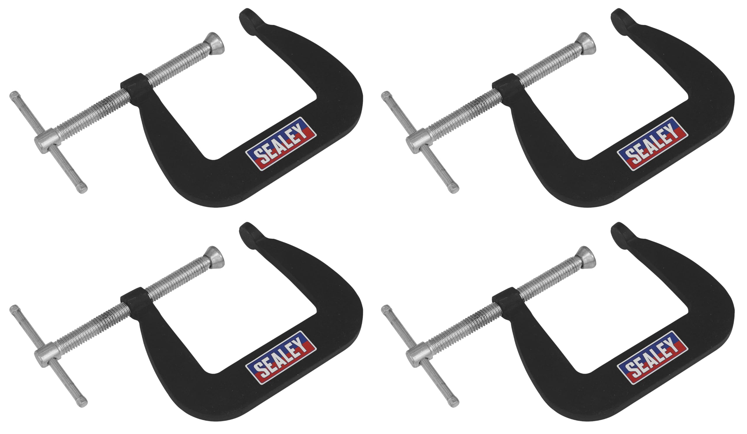 Sealey Junior C-Clamp 4pc Set - 64mm x 64mm - GCC01