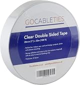 Gocableties Clear Double Sided Tape 25mm x 33m - Strong Thin Adhesive view 2
