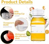 HXC 12-Pack 4oz/120ml Juice Bottles with Lids PET Plastic Reusable view 3