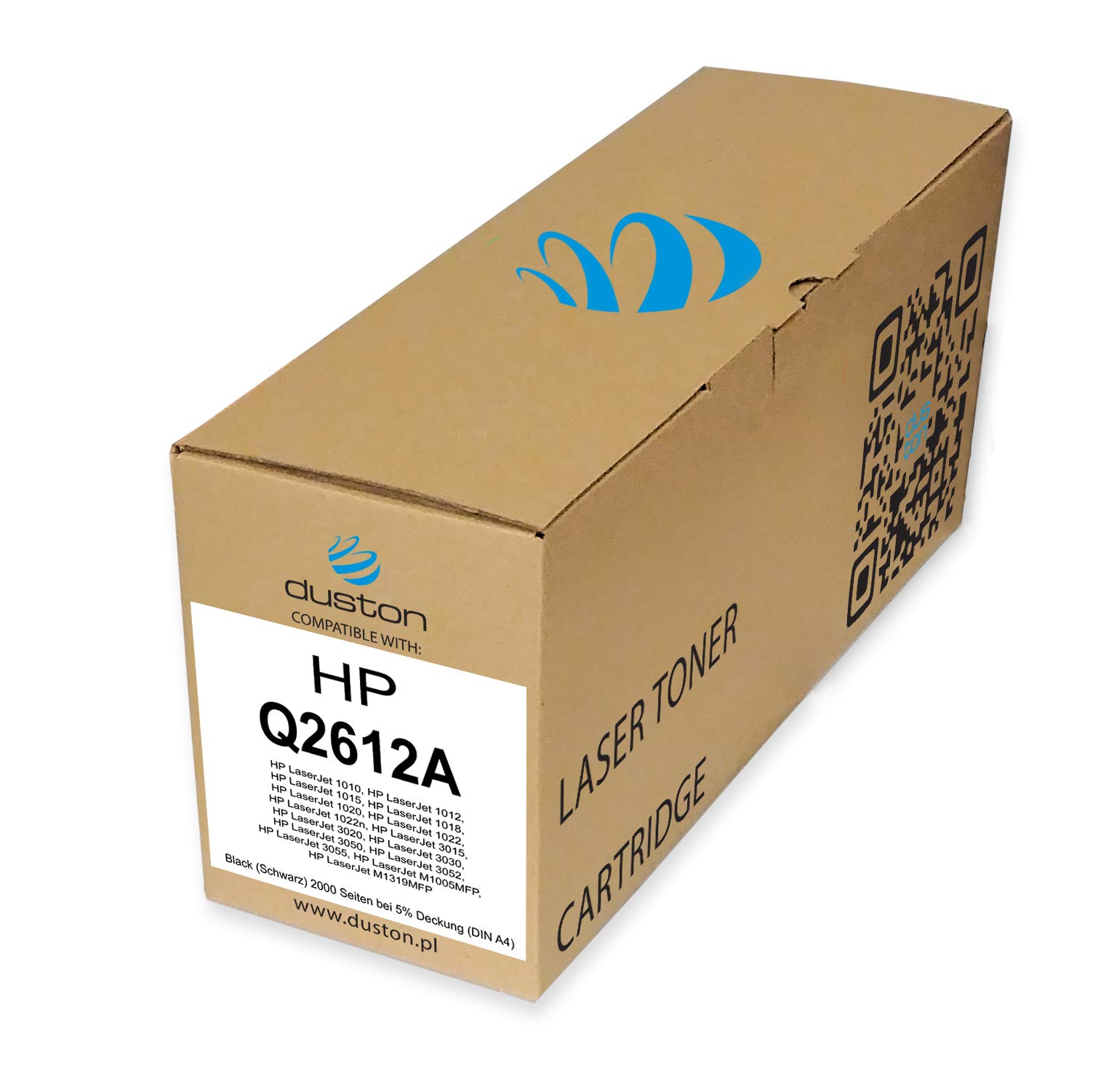 duston Q2612A, 12A Black Toner Compatible with HP LaserJet 1010 1012 1015 1018 1020 1022 1022n 3015 3020 3030 3050 3052 3055 M1005MFP M1319MFP
