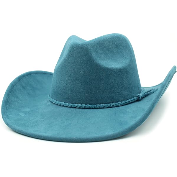 Women-Men Classic-Western Cowboy-Hat - Wide-Brim Pu Leather  display picture 1
