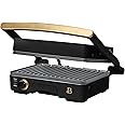 Beautiful 2-in-1 Panini Press & Indoor Grill with Removable Non-Stick Plates, Adjustable Temperature Control, Cool-Touch Handle by Drew Barrymore (Black Sesame)