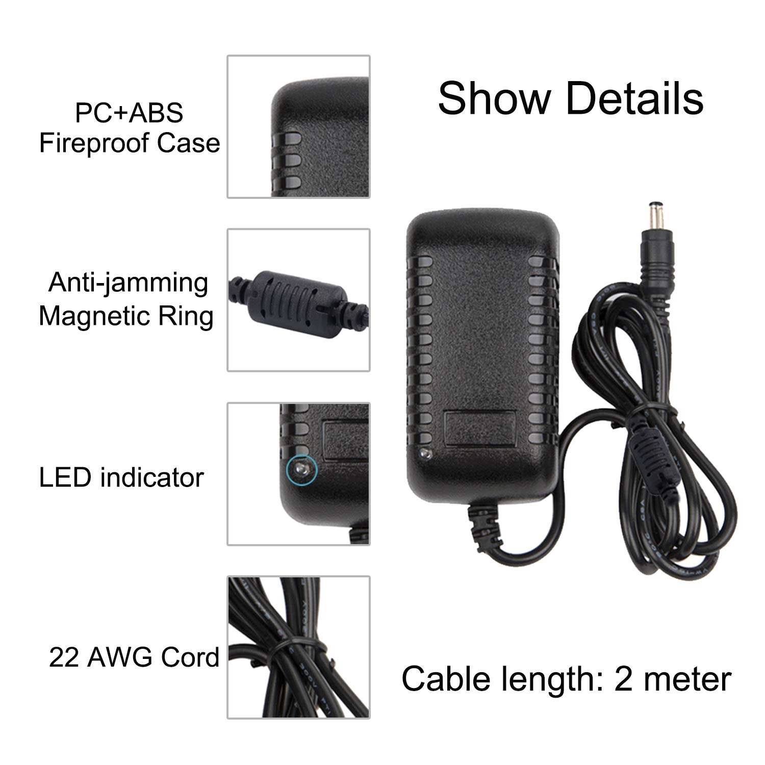 Cctv Camera Colm 12v 2a Dc Power Supply Ac 100 240v 50 60hz To Dc 12v