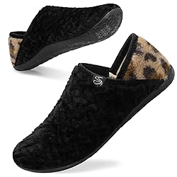 Fuzzy House Slippers for Women Men Indoor Closed