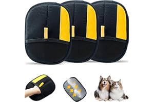 Comasua Electrostatic Pet Hair Remover Glove,Magic Brush Pet Hair,Sniffy Universe Dog Brush,Pet Hair Removal Gloves for Pet Hair,Reusable Cat & Dog Hair Remover for Carpet, Curtain(3pcs)