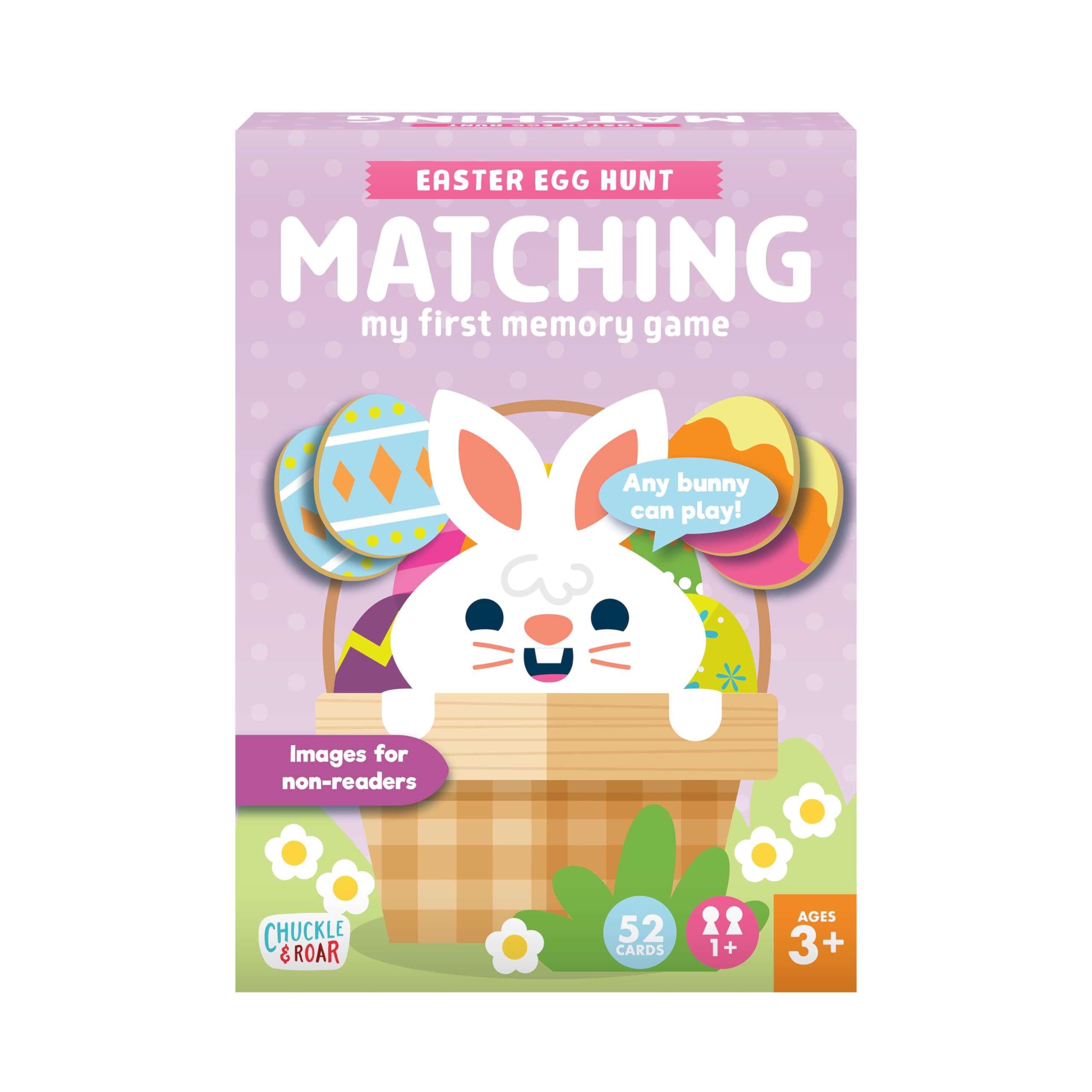 Chuckle & Roar - Easter Matching - Family Game Night Fun - Spring Themed Classic Game - Great for Preschool Learning - Easter Basket Gift - Ages 3 and Up