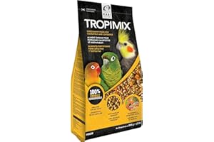 Hari Hagen Tropimix Enrichment Food for Cockatiels & Lovebirds, 2 lb. - HARI Parrot Food with Seeds, Fruit, Nuts, Vegetables, Grains, and Legumes