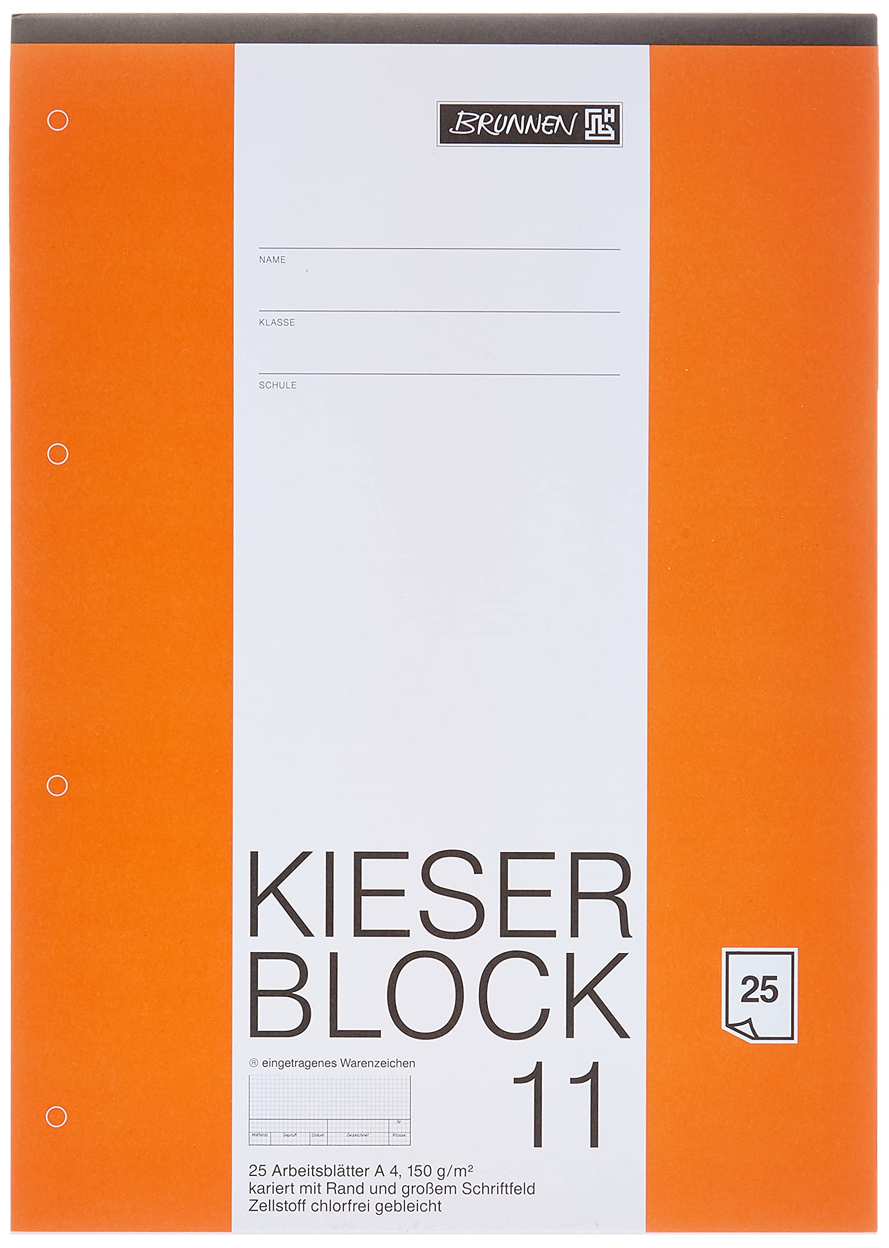 Brunnen 1026366221 10x Drawing Pad A4 Gravel 25 Sheets MDF