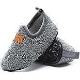 ditont Toddler Slippers Non-Slip Lightweight Comfortable Kids Indoor Grip House Home Shoes for Boys Girl