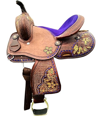 Selle Western En Cuir Pour Cheval De Trait - Taille 10 à 18 Pouces - Neuve
