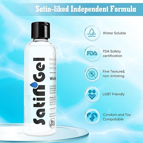 SATIN GEL Water-Based Personal Lube, Sex Lubricant, Lube for Men, Women and  Couples, Plant-derived Lubricant, Toy & Condom Compatible 2 Pack in Kenya