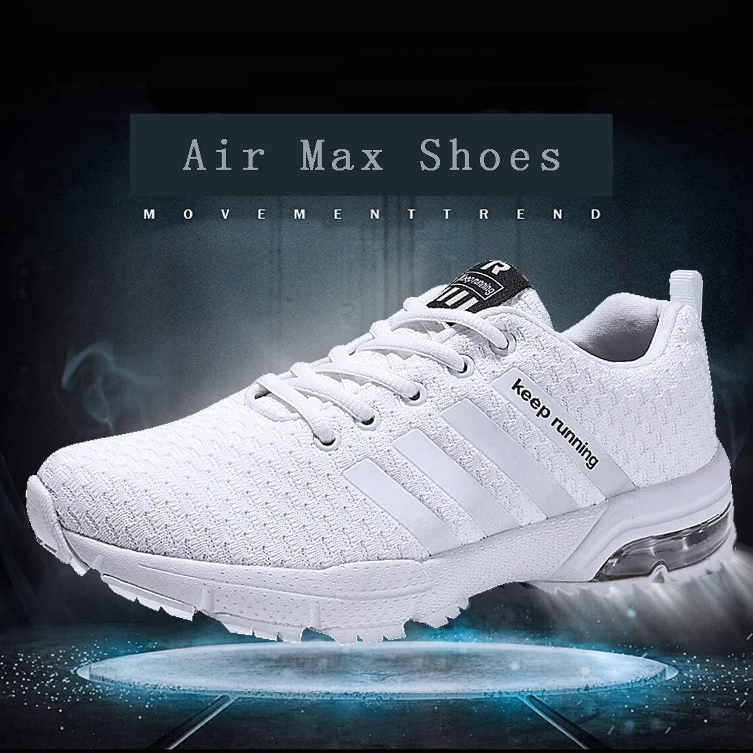 Krimus Mens Womens Air Cushion Sneakers Fashion Running Shoes Lightweight Athletic Tennis Sport Shoes
