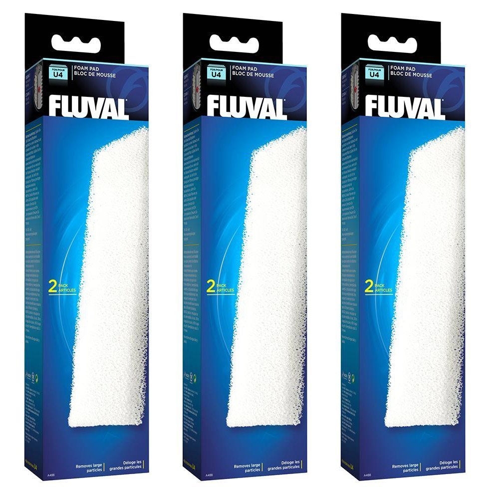 Fluval U4 Filter Foam Pads, 3 x 2 Pack