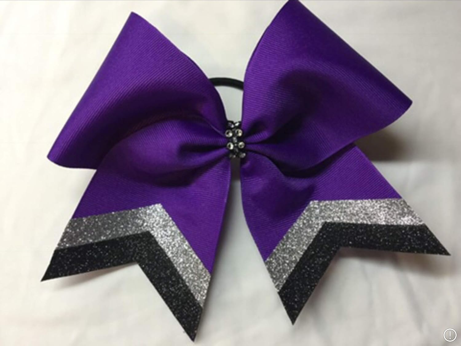 Purple Grosgrain Cheer Bow Handmade