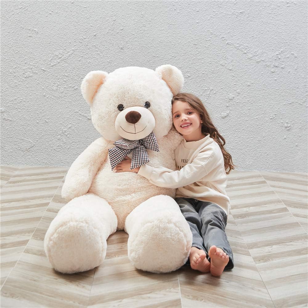 MorisMos Giant Teddy Bear Stuffed Animals Plush Toy White Teddy Bear for Girlfriend Kids: Toys & Games