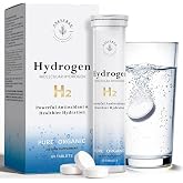 Hydrogen Water Tablets with Magnesium, 8 PPM Molecular Hydrogen, 60 Count | Molecular Hydrogen + 100 mg Magnesium | Sugar-Free, Unflavored | 60 Tablets for Daily Hydration &amp; Recovery