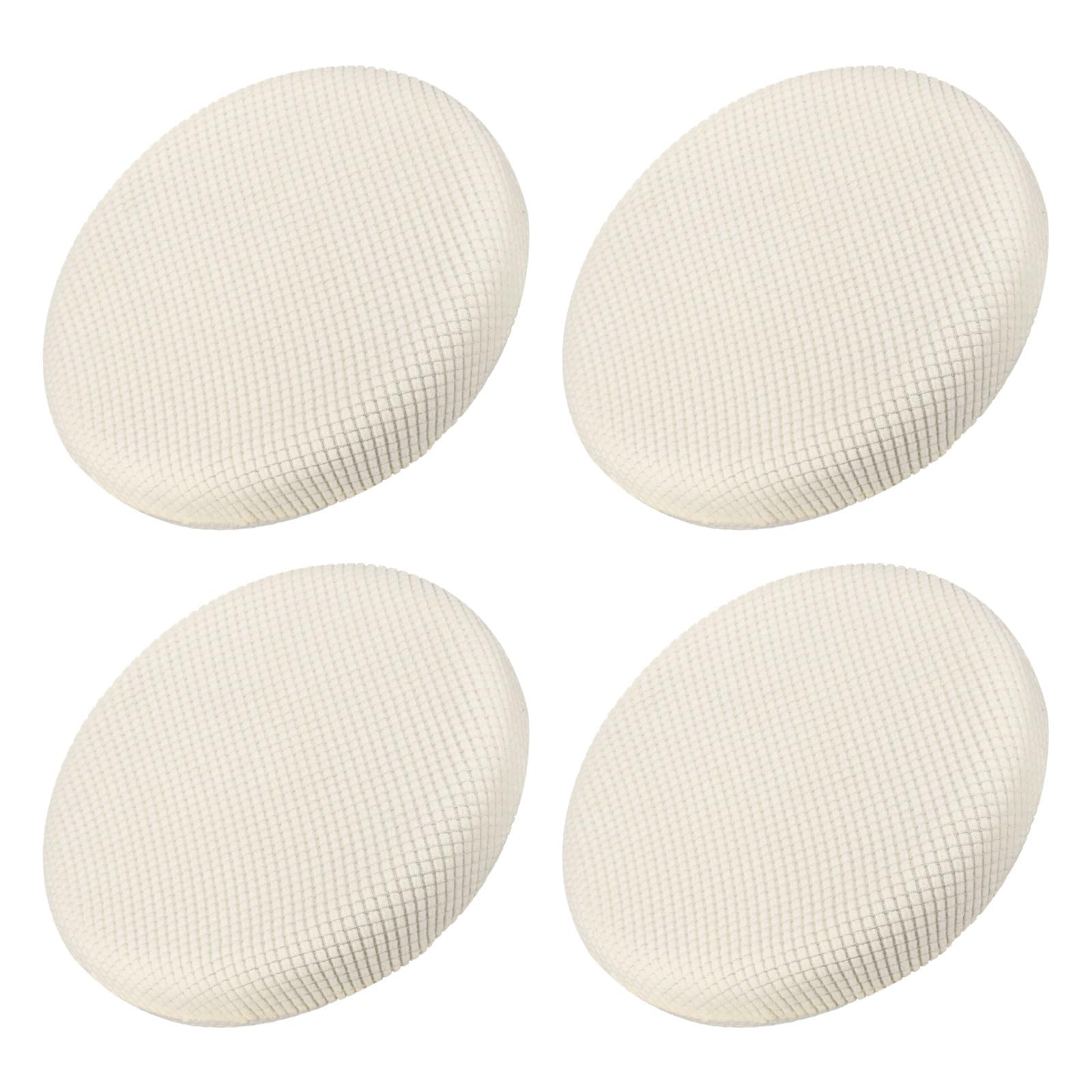 Uxcell 4pcs Upgraded Round Bar Stool Covers, Round Chair Covers Dia.12-14", for Bar Stool Slipcovers White