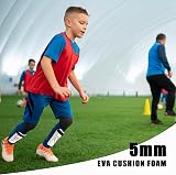 lvzhen Football Shin Pads Kids Non Slip Double Adjustable Straps Glitter Rainbow view 4