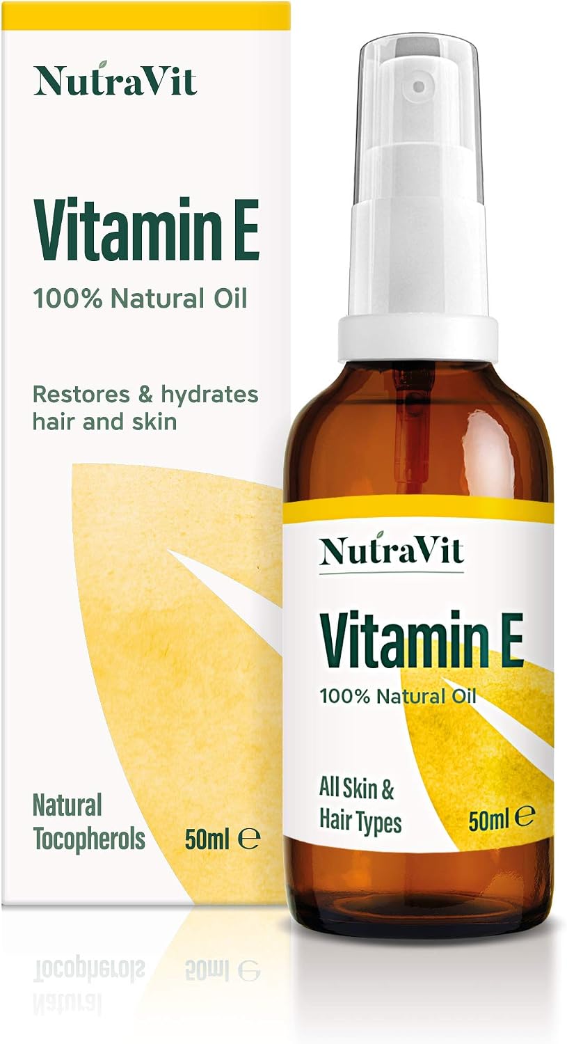 NutraVit - Vitamin E Oil, Clear to Brown, 50 ml (Pack of 1)