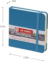 Talens Art Creation Sketchbook Lake Blue 12x12cm 140g 80 Sheets Hard-Bound view 3