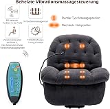 Merax Power Lift Recliner Chair with Heat & Massage for Seniors - Grey view 4