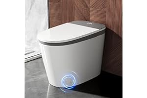 HAWKROWN Smart Bidet Toilet, Auto Open/Close Lid, Auto Flush, Built in Tank with Boost Pump, 1000 Gram MaP Flushing Score, Elongated Heated Seat, UV Purified Water Wash and Cleaning Foam Dispenser