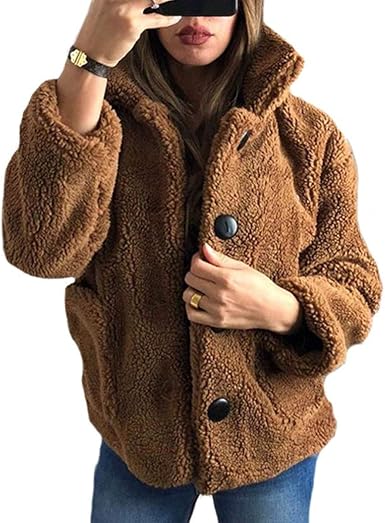brown fuzzy jacket with hood