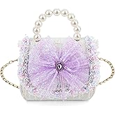 JerlyMush Toddler Purse for Girls, Gift for 3-12 Year Old Birthday Gift, Kids Purses, Little Girls Wallet, Crossbody Bag, Mini Cute Coin Purse, Holiday Present for Girls, Princess Handbags (Purple)