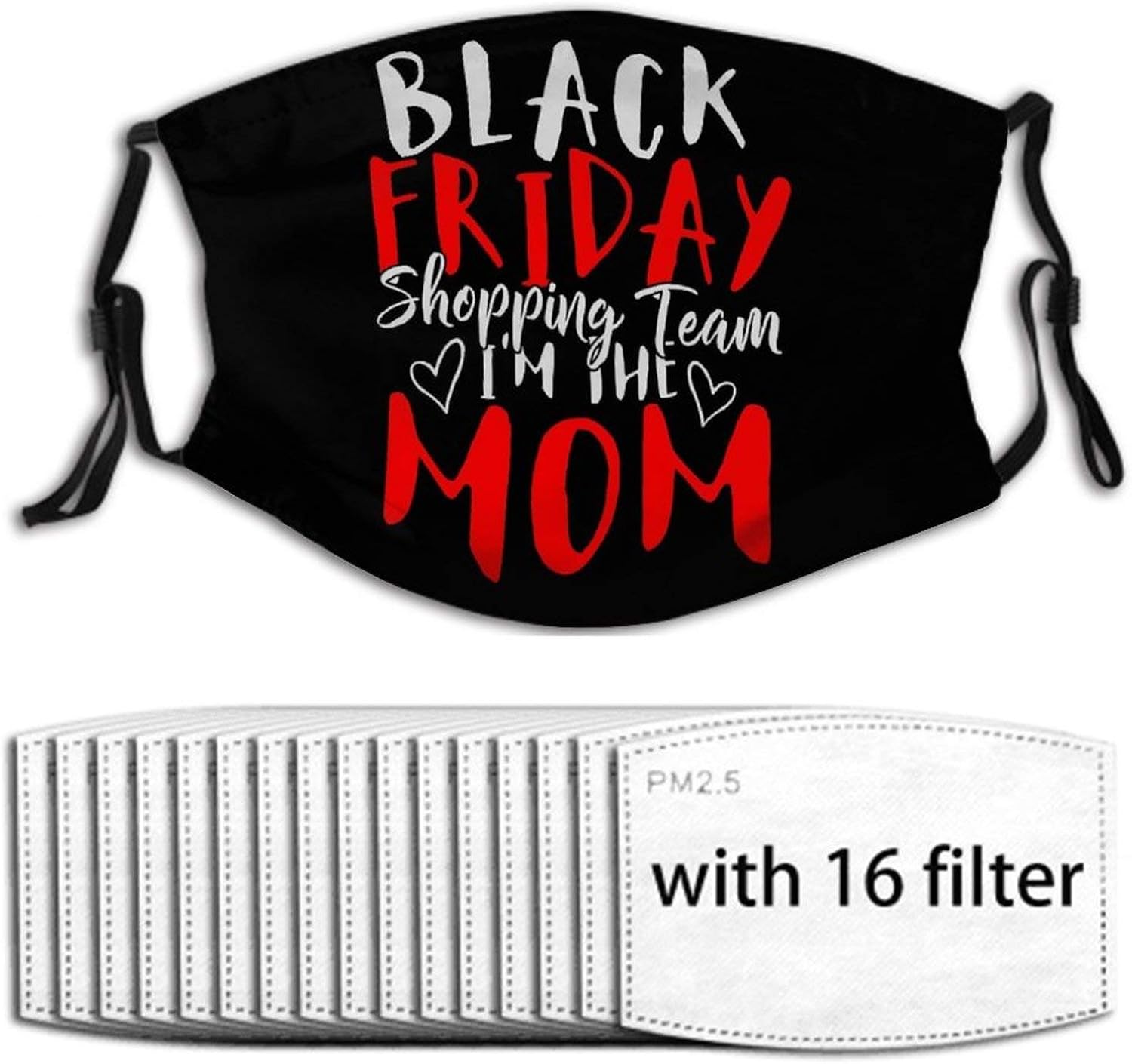 1 Pack Washable Material Face Cover Mask with 16 Pacs