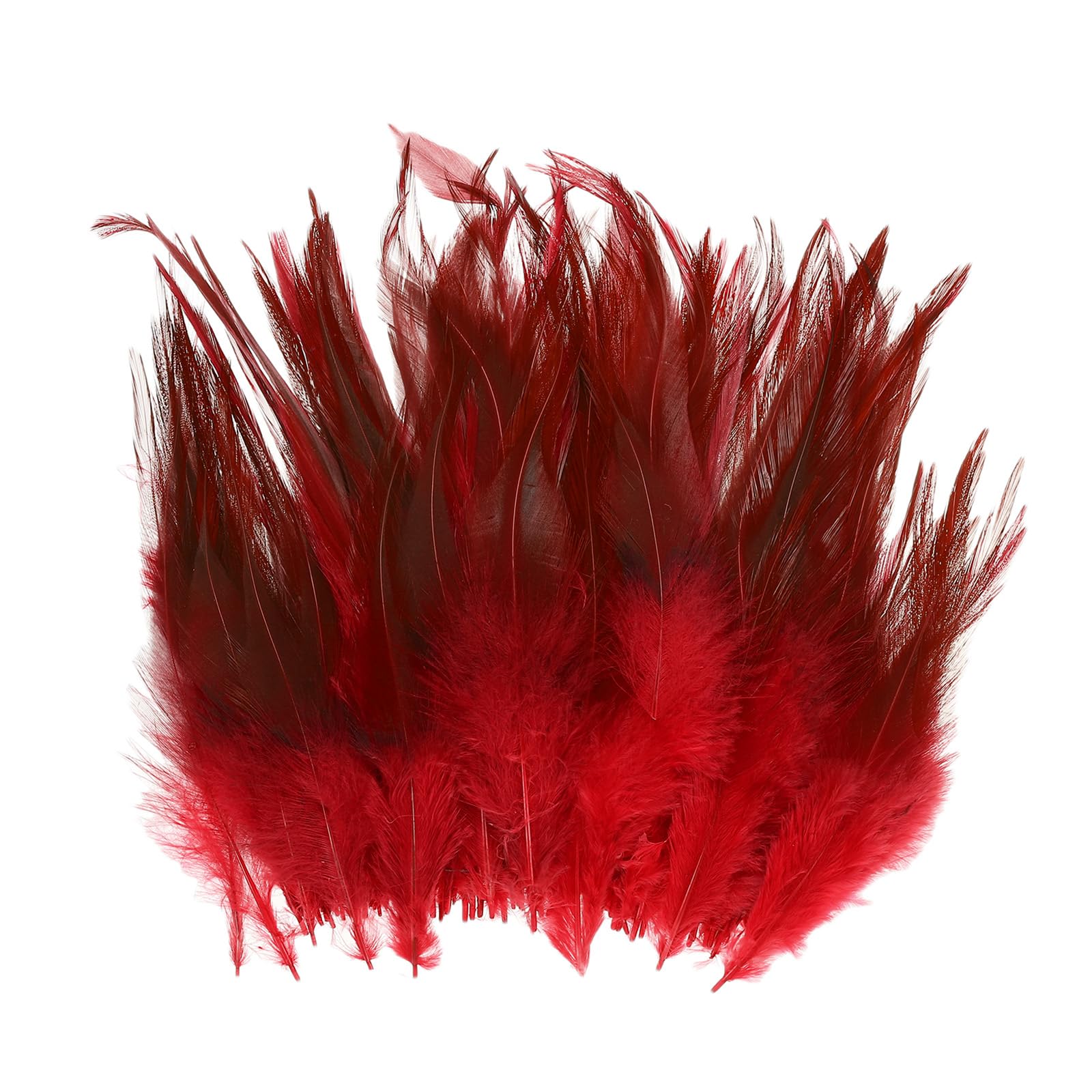 PATIKIL Saddle Hackle Rooster Feather 4-6", 100 Pcs Rooster Feathers Loose Hackle Feathers for Dream Catcher Earrings DIY, Red
