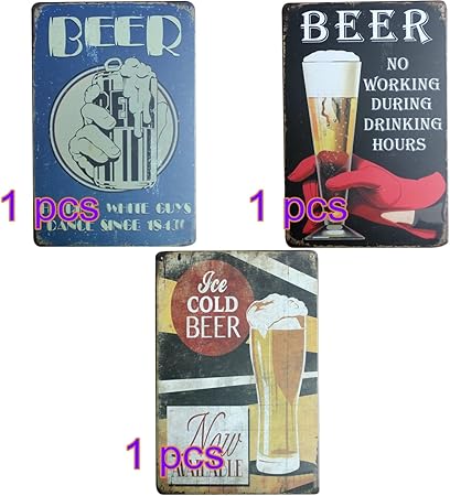 Meigold Series A Fer Peinture Vintage Poster Plaque Metal Decoration Murale Pour Chambre Cafe Bar Pub Biere 19 8 X 29 8 Cm 1 Lot Amazon Fr Cuisine Maison
