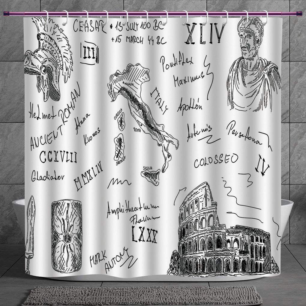 Polyester Shower Curtain 2 0 Toga Party Ancient Roman Period