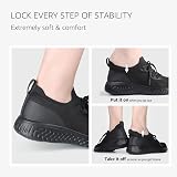 HKR Womens Trainers Athletic Running Shoes Breathable Lightweight All Black UK 6 view 5