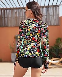 WOWENY Women Rash Guard Long Sleeve Swim Shirts UPF
