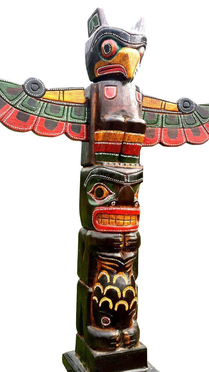 Wings Detachable Bs4qx Handcarved木製トーテムポールwith デザイン小物 最大の割引