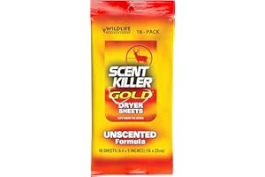 Scent Killer Gold Dryer Sheets (Unscented)
