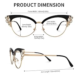 Zeelool Women's Trendy Rhinestone Oversized Cat Eye