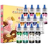 Nomeca 12 Colors Food Coloring Set - Vibrant Liquid Food Colors Frosting Dye Tasteless for Baking, Cake Decorating, Cooking, 